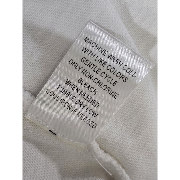 NORTHSTYLE Women's Large Cropped Denim Jacket White Button Up Jean Cotton EUC - Picture 10 of 11